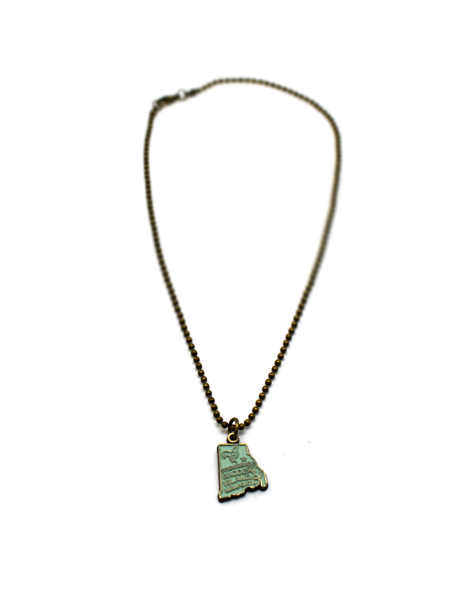 Rhode Island Charm Necklace - Seaglass