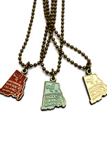 Rhode Island Charm Necklace - Seaglass