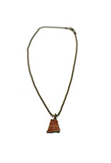 Rhode Island Charm Necklace - Terra Cotta