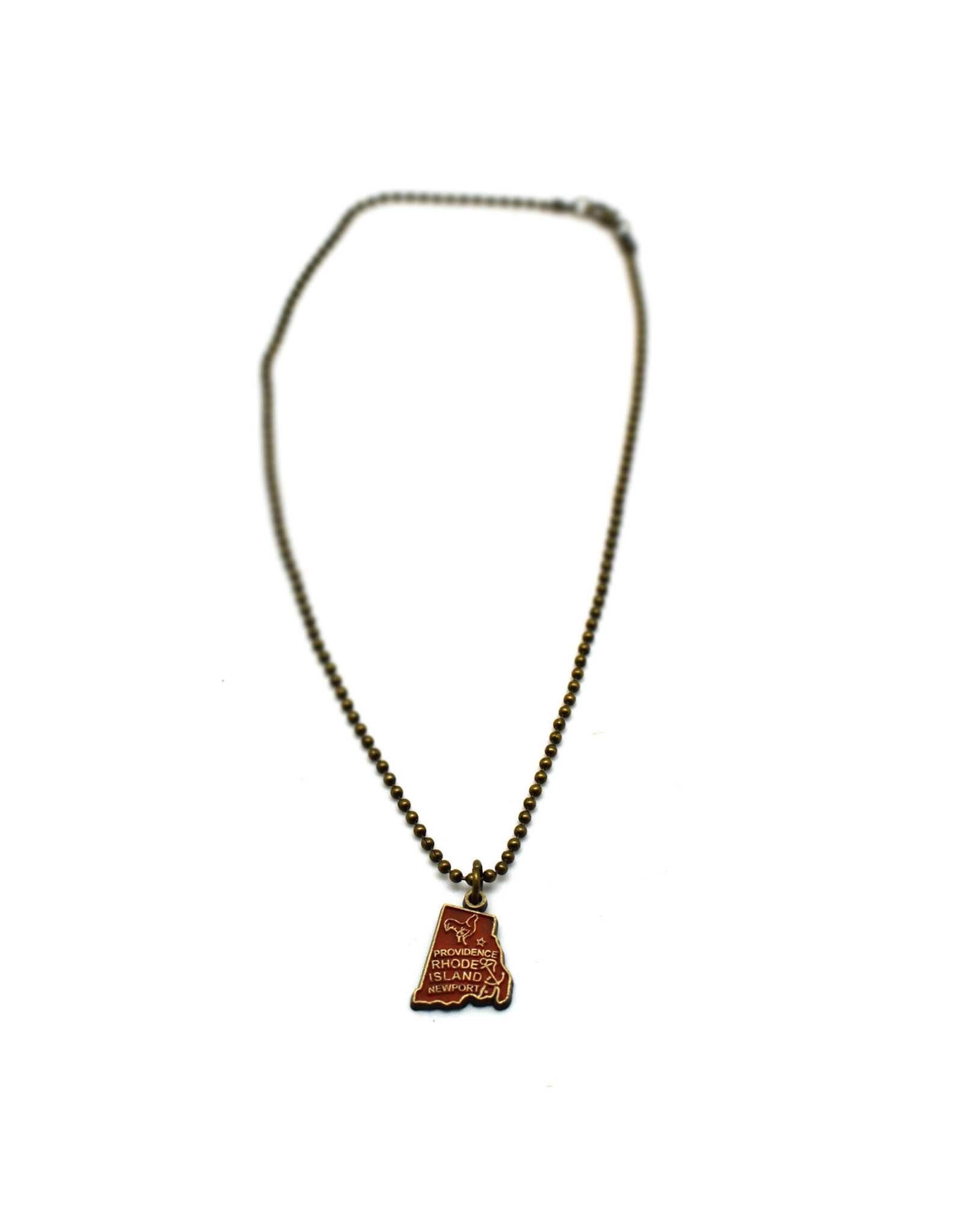 Rhode Island Charm Necklace - Terra Cotta