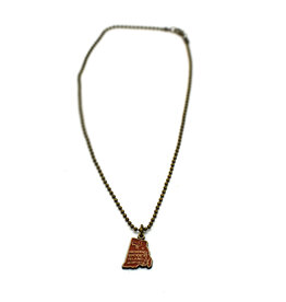 Rhode Island Charm Necklace - Terra Cotta