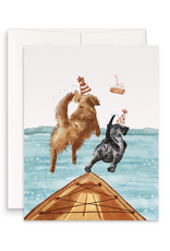 Jump Off Boat Birthday Greeting Card