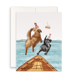 Jump Off Boat Birthday Greeting Card