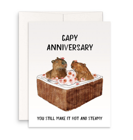 Capy Anniversary Hot & Steamy Greeting Card