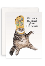 Birthday Blessings from the Pawpe Cat Greeting Card