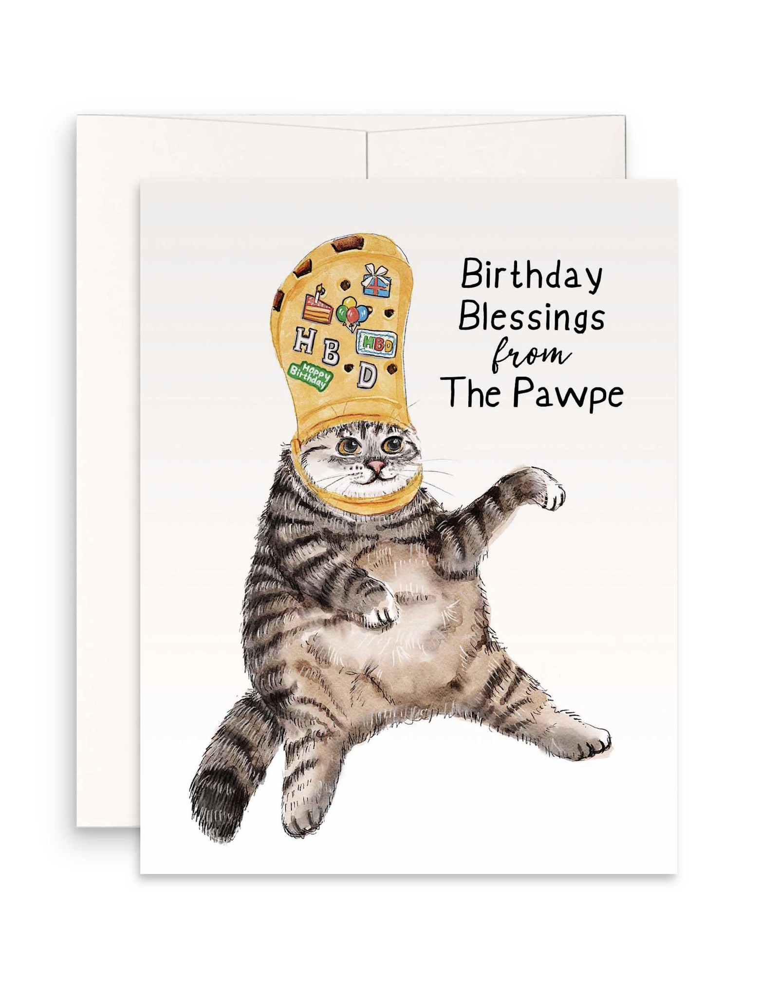 Birthday Blessings from the Pawpe Cat Greeting Card