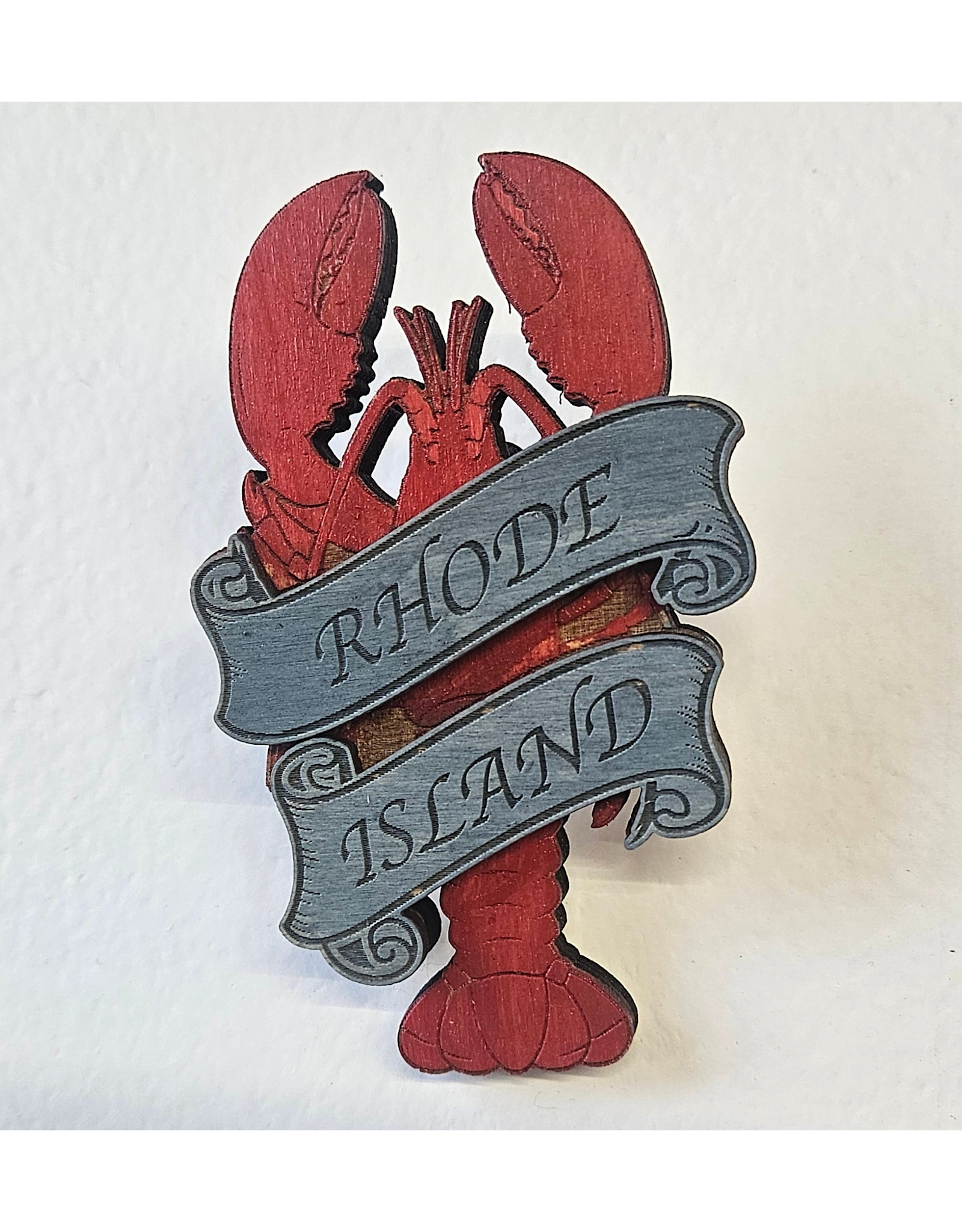 Rhode Island Lobster Engraved Magnet