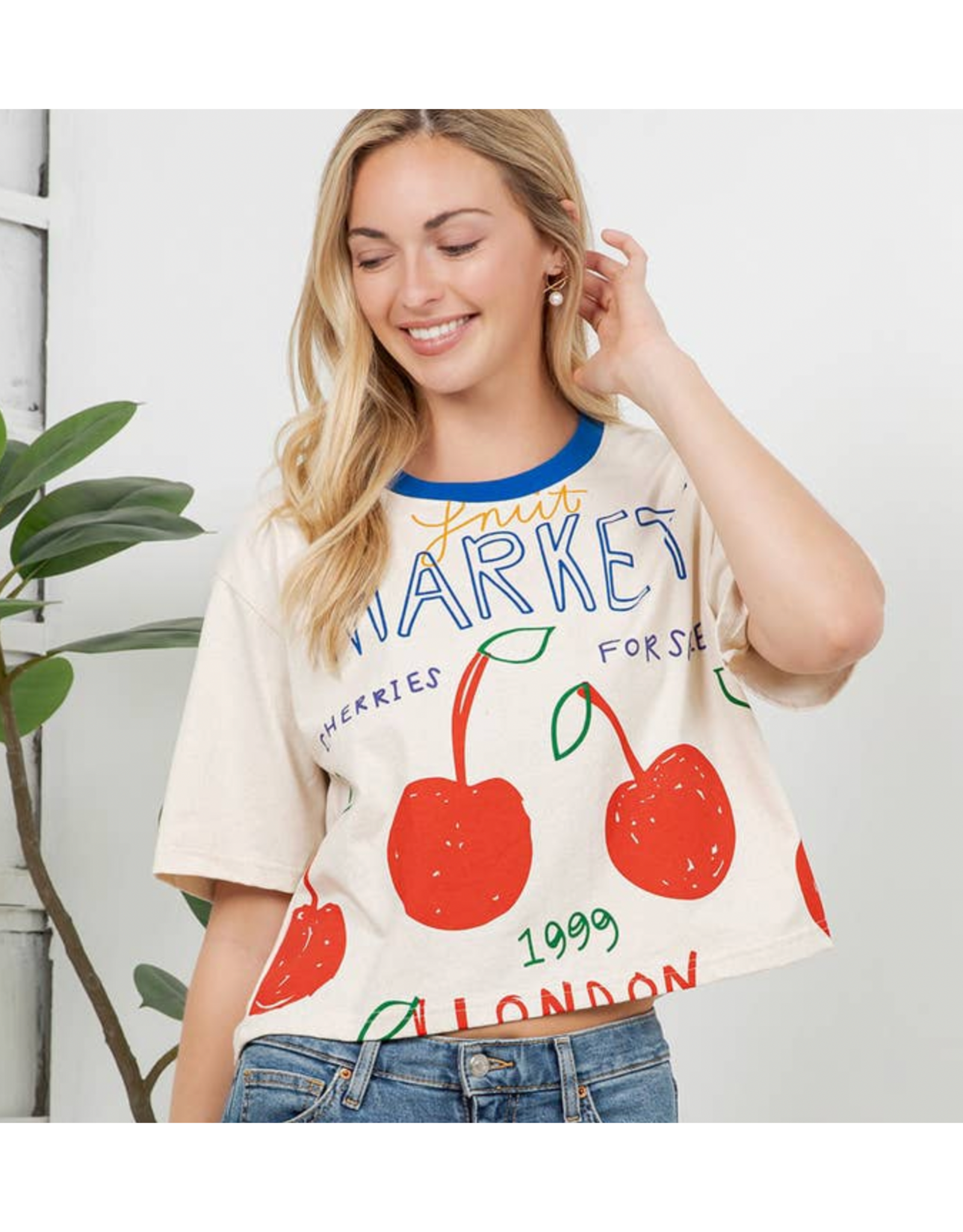 Fruit Market Cherries Crop Top