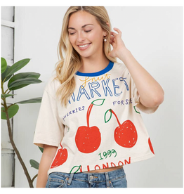 Fruit Market Cherries Crop Top