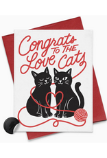 Rock'N Paper Congrats To The Love Cats Greeting Card