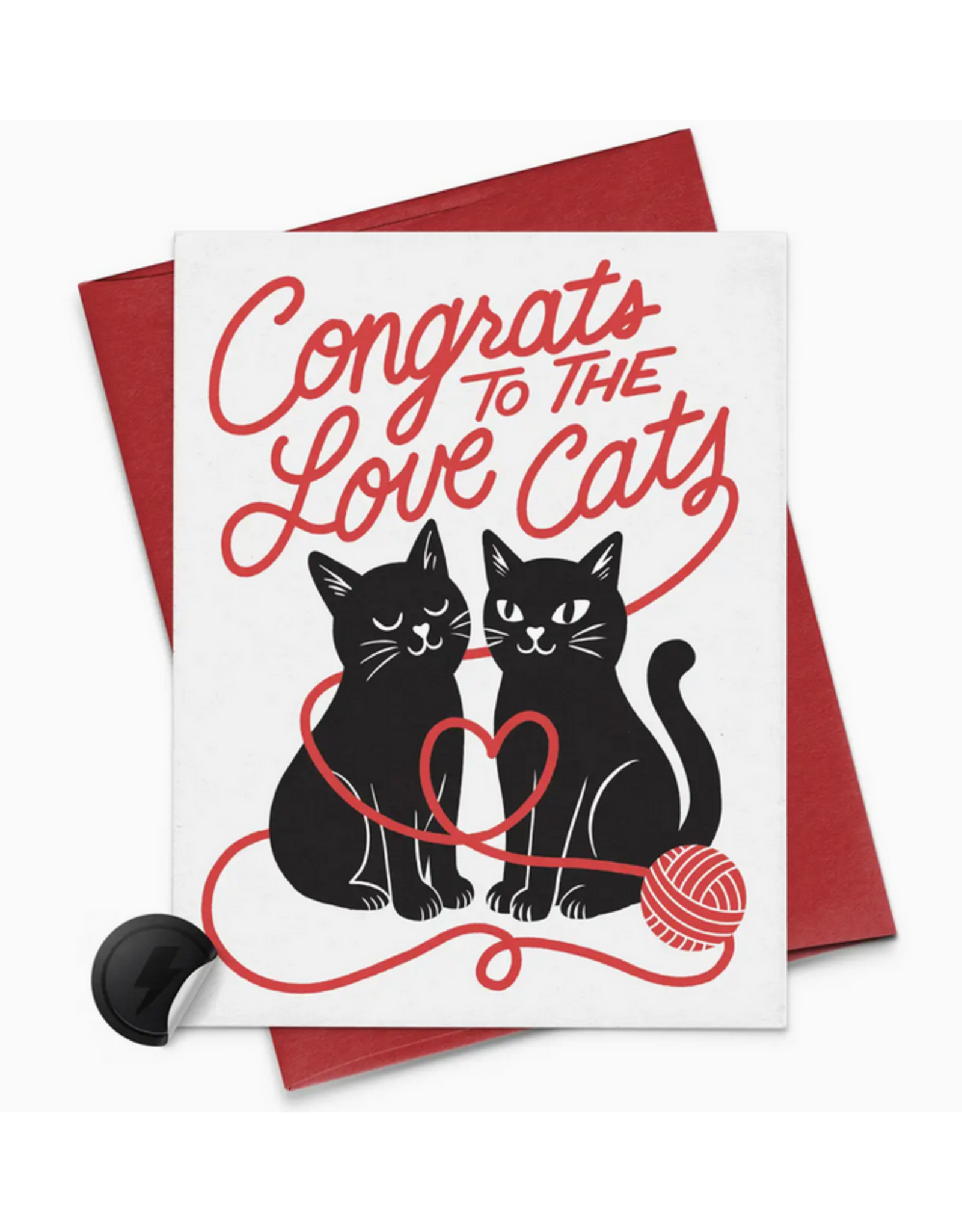 Rock'N Paper Congrats To The Love Cats Greeting Card
