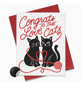 Rock'N Paper Congrats To The Love Cats Greeting Card