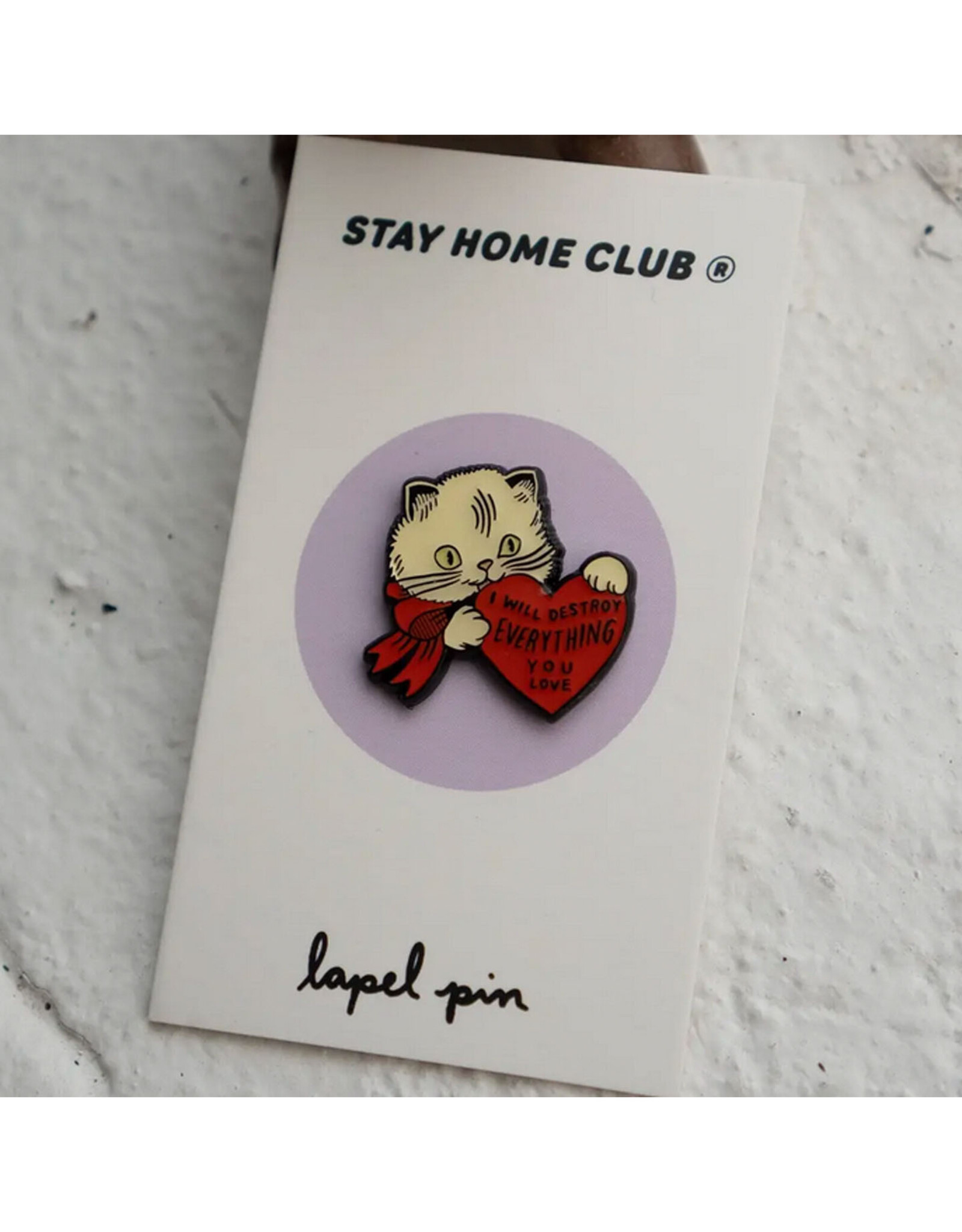 Destroy Cat Enamel Pin *
