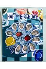 Laurel Greenfield Art Oysters and Wine Birthday Greeting Card