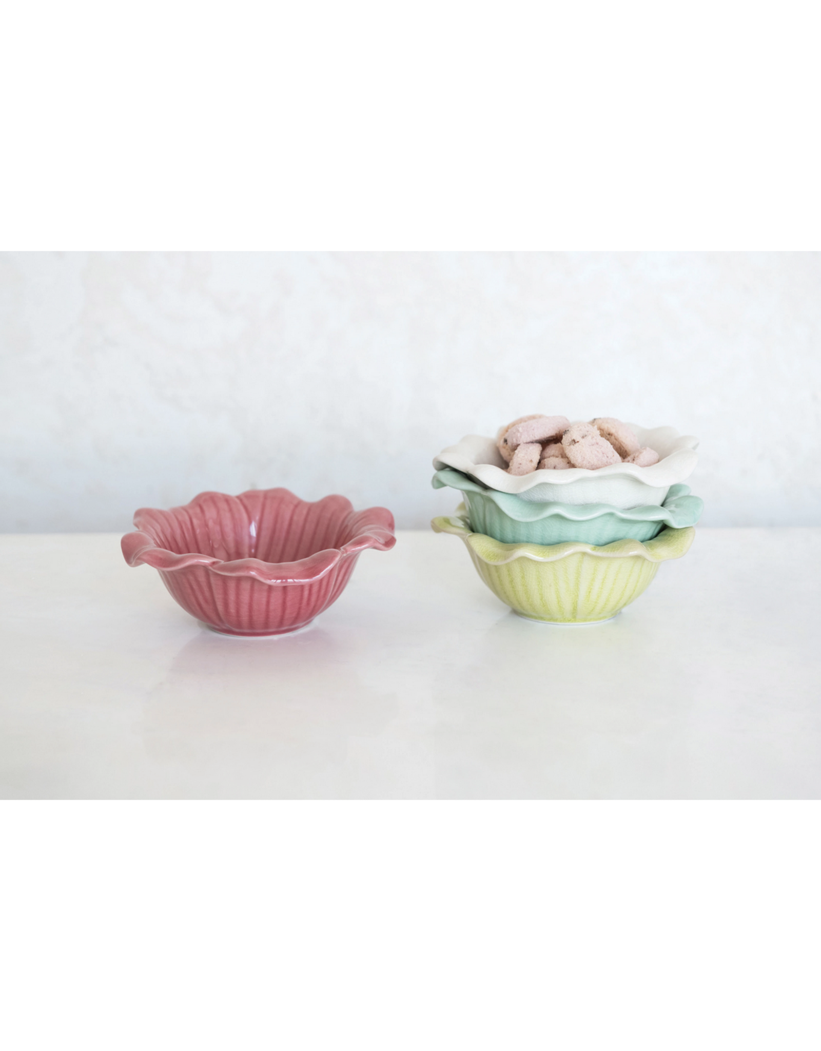Crackle Flower Bowl (4 colors!)
