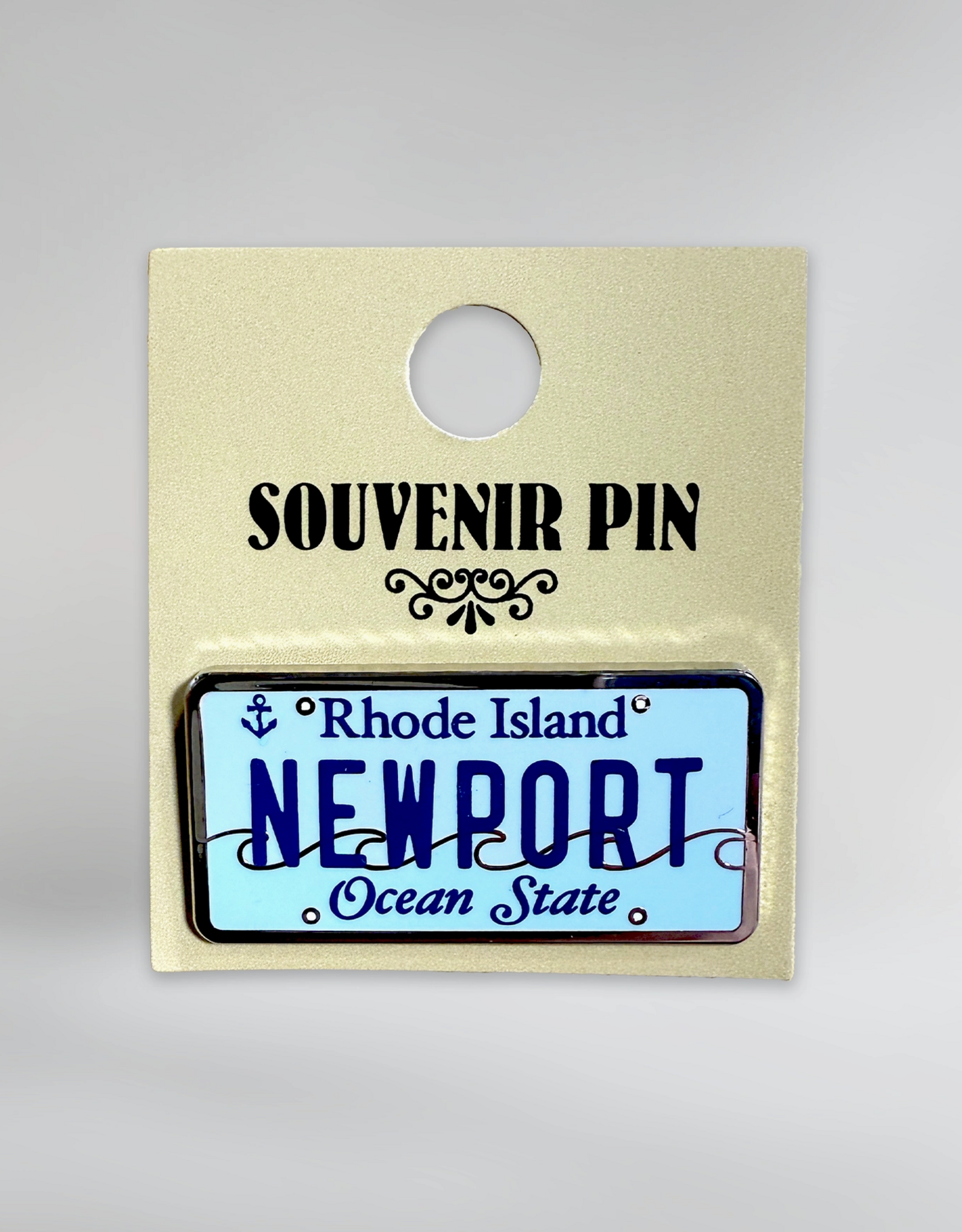 Newport License Plate Enamel Pin