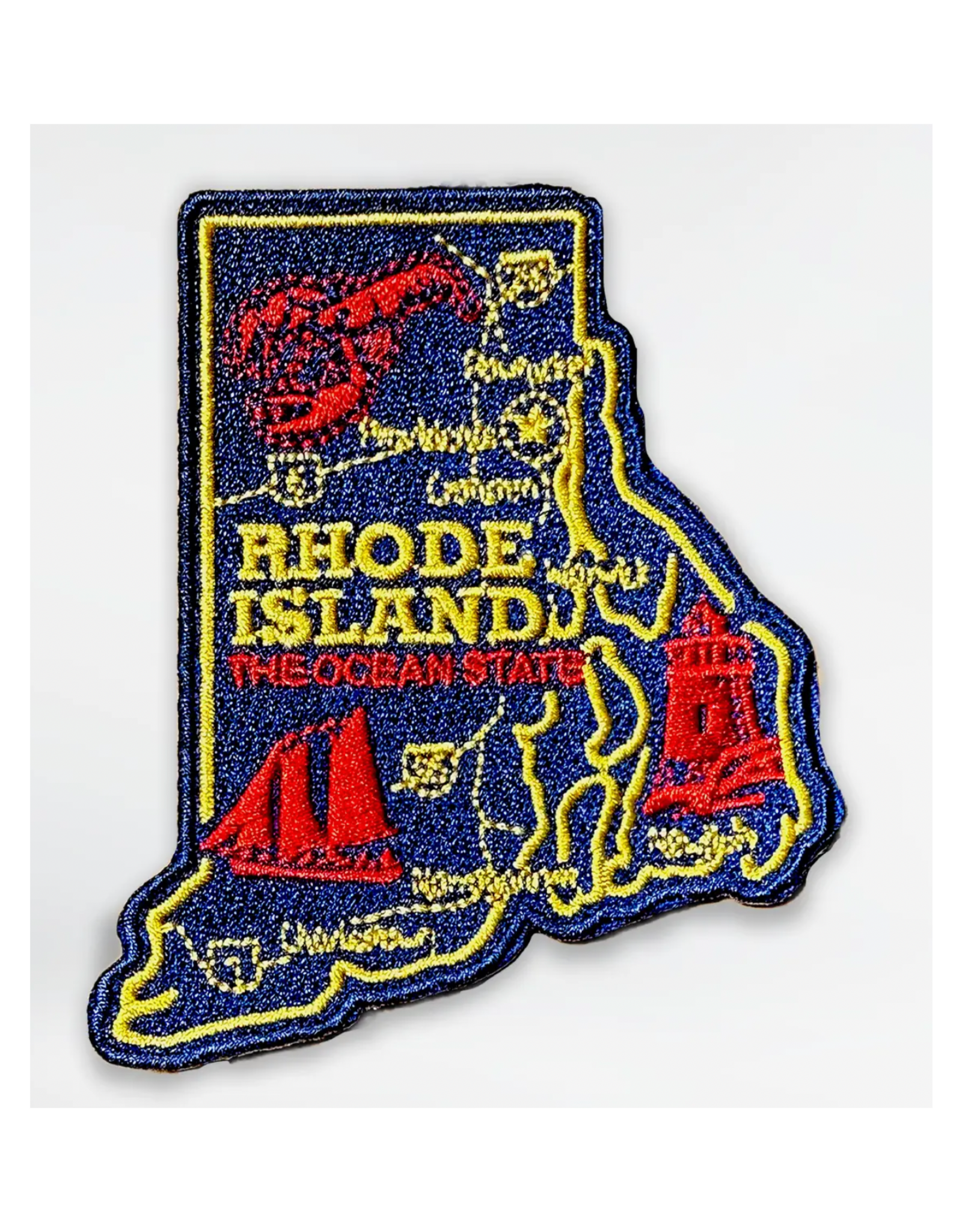 Rhode Island Icons Map Souvenir Patch