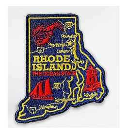 Rhode Island Icons Map Souvenir Patch