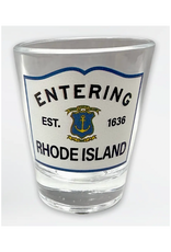 Entering Rhode Island Sign Shot Glass
