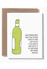 Share a Bottle of Wine Greeting Card