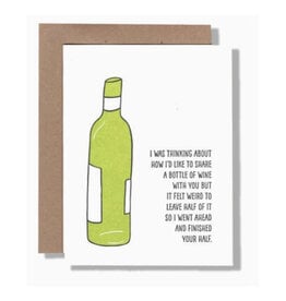Share a Bottle of Wine Greeting Card