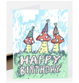 Birthday Mushrooms Greeting Card