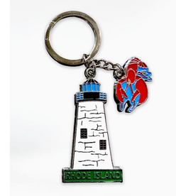 Rhode Island Lighthouse & Lobster Keychain