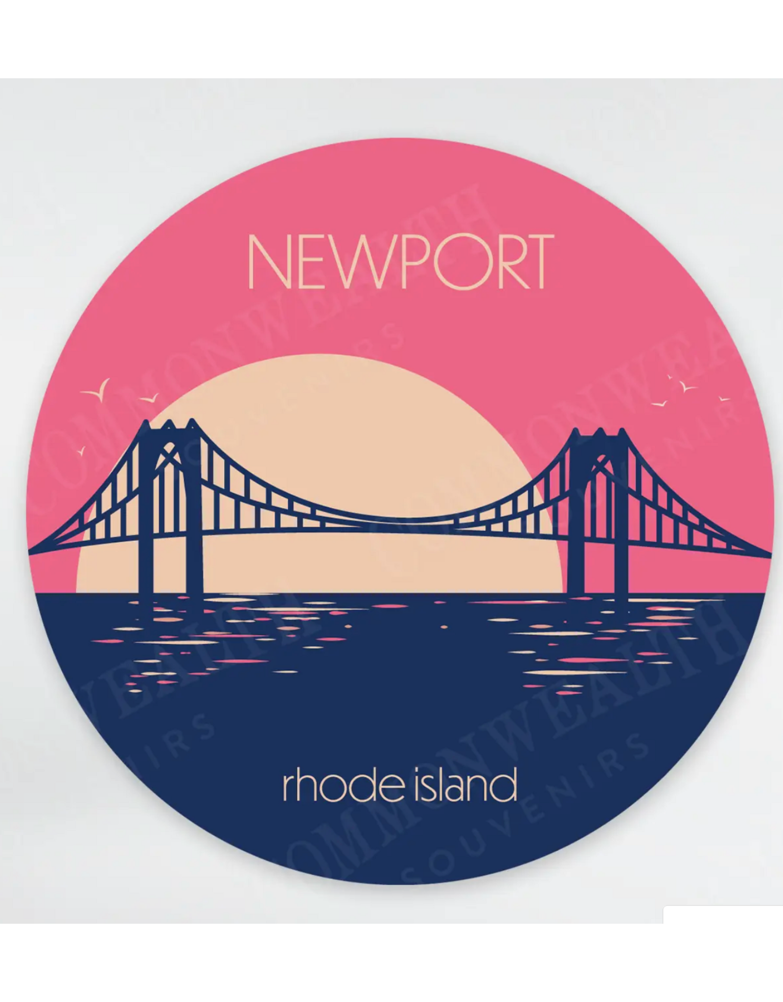 Newport Modern Pink Sunset Sticker