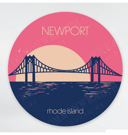 Newport Modern Pink Sunset Sticker