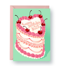Happy Birthday Bitch Cake Greeting Card*