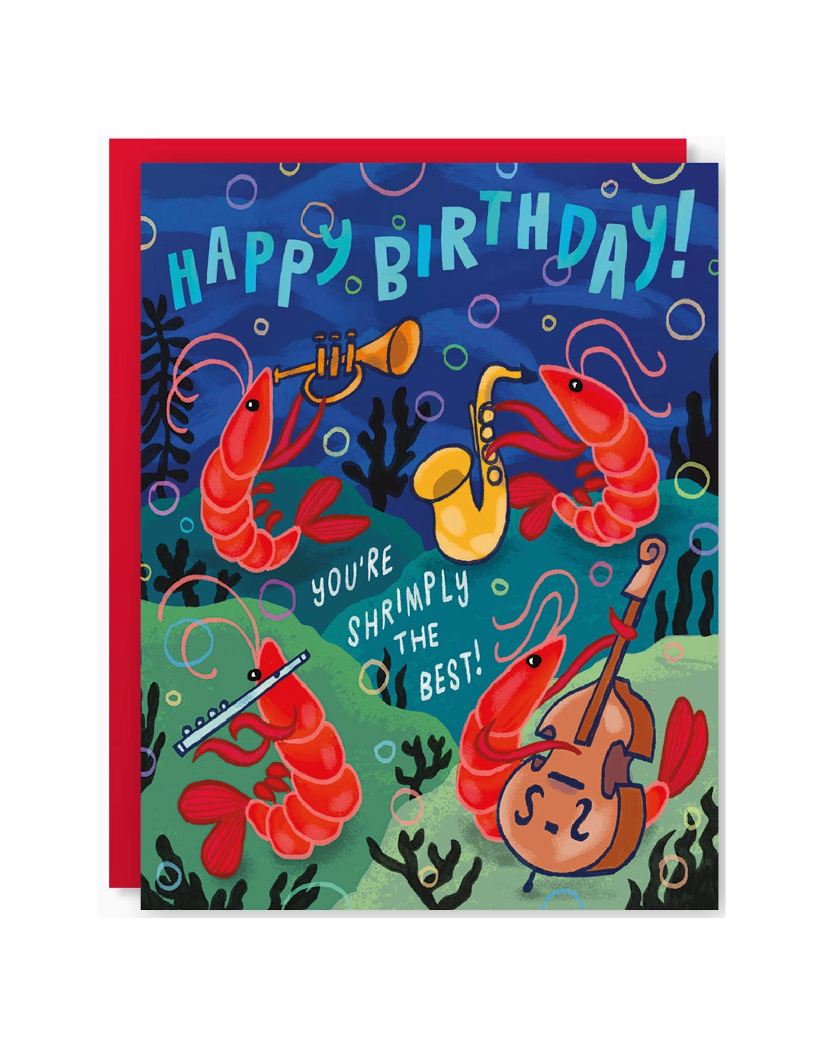 Happy Birthday Shrimply the Best Greeting Card