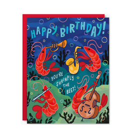 Happy Birthday Shrimply the Best Greeting Card