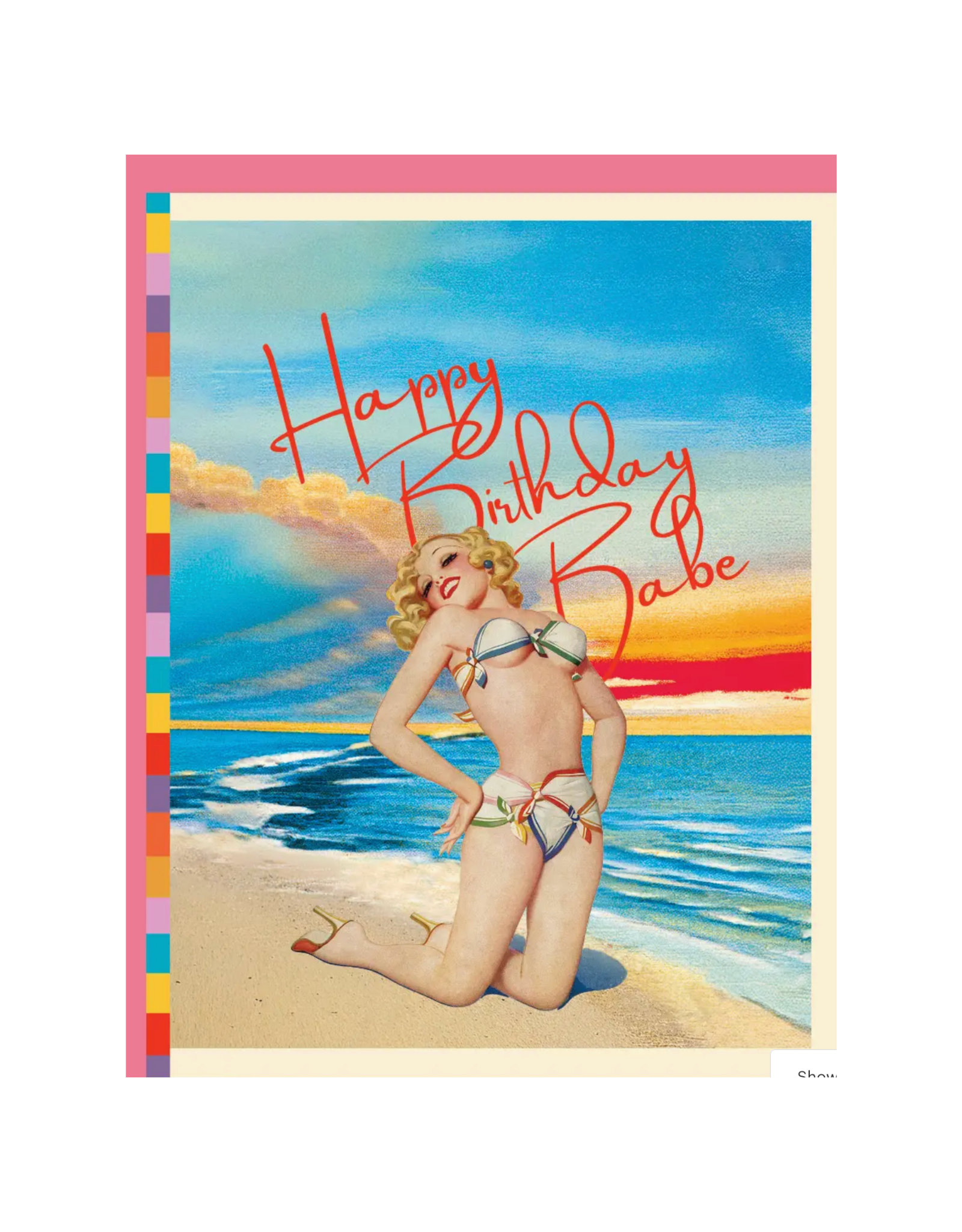 Summer Birthday Babe Greeting Card