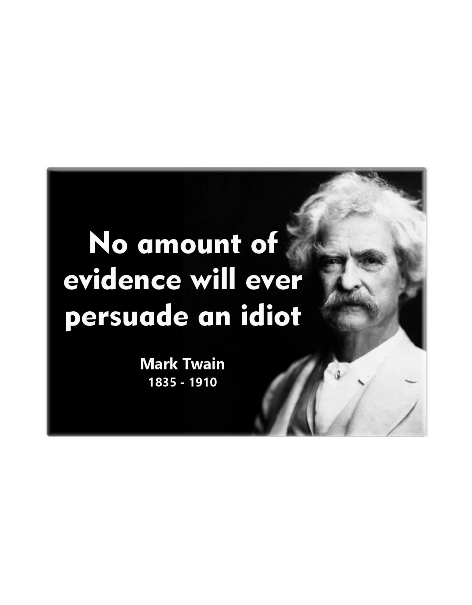 Mark Twain No Amount of Evidence Magnet