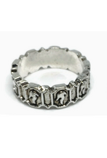 Silver Flames Band Ring