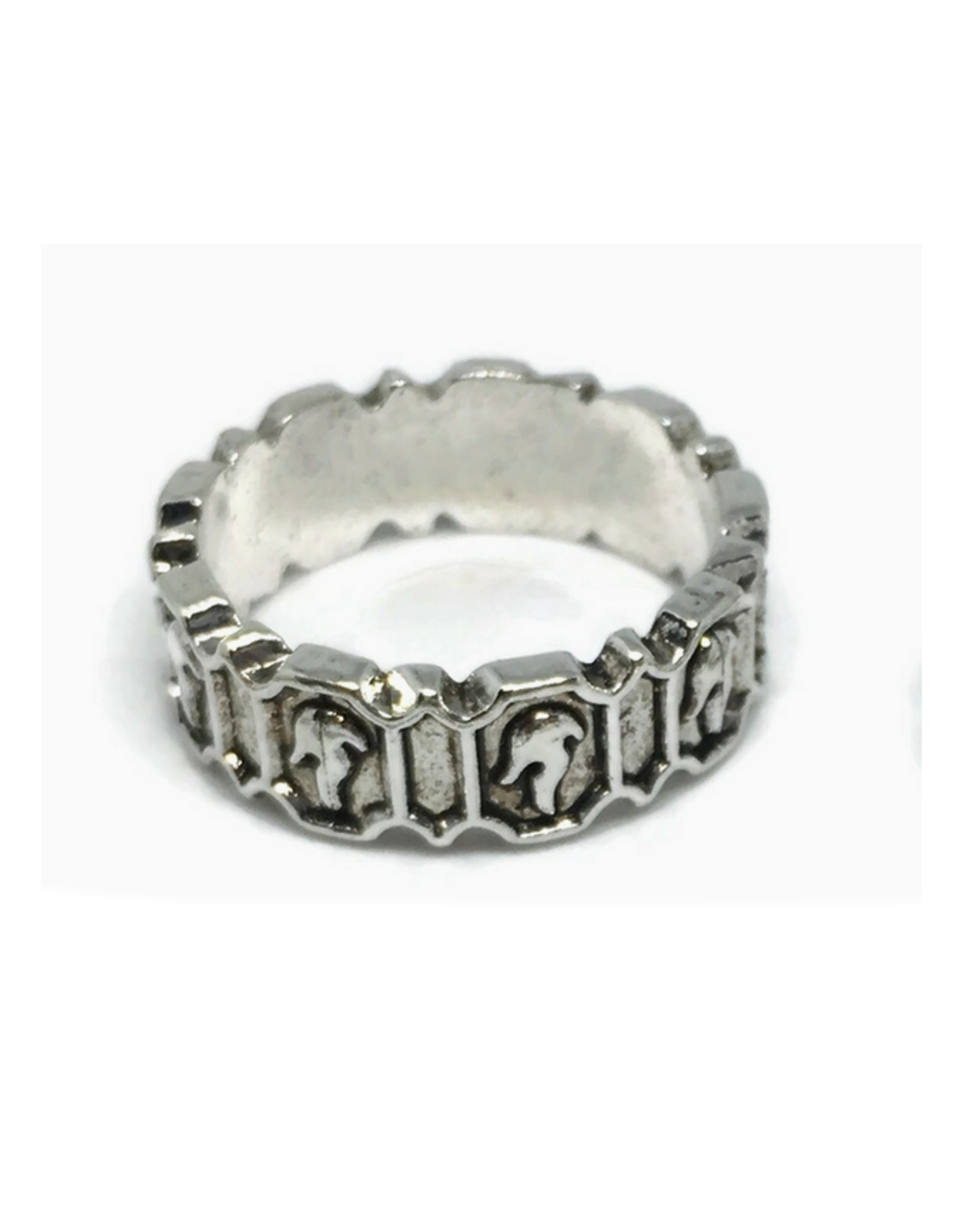 Silver Flames Band Ring