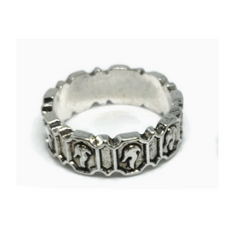 Silver Flames Band Ring