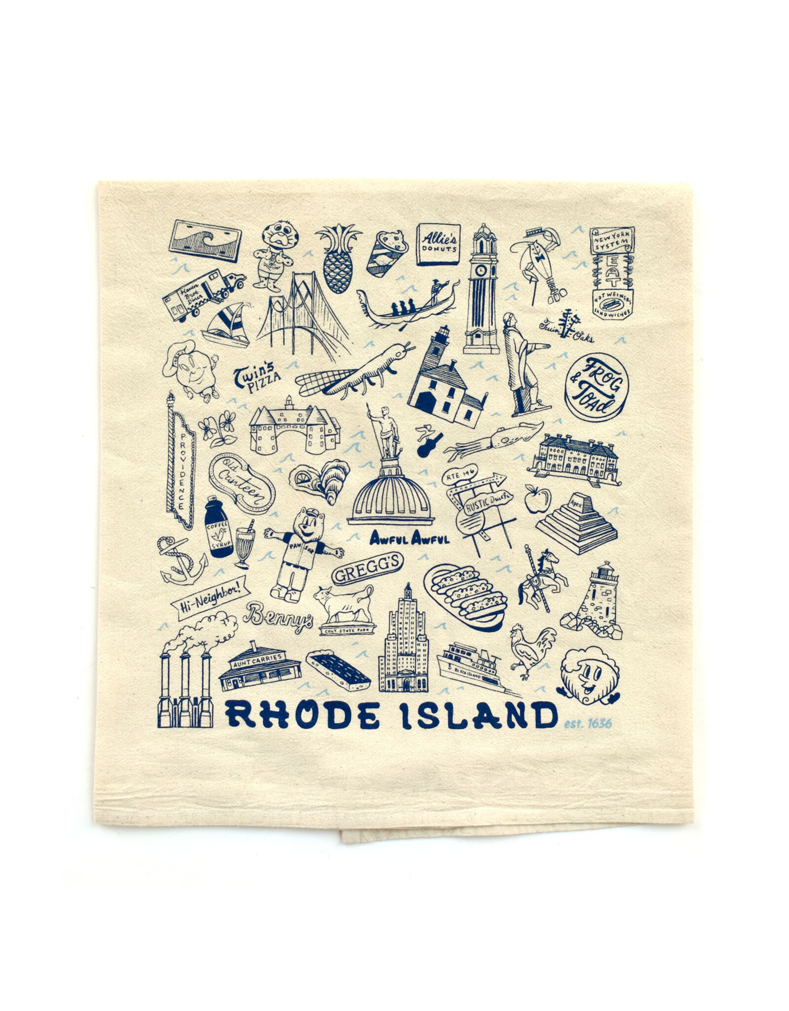 Rhode Island Doodles Tea Towel