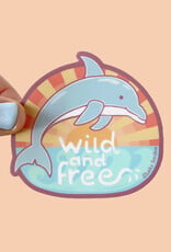 Wild and Free Dolphin Sticker