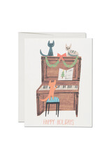 Happy Holidays Kitty Carols Greeting Card