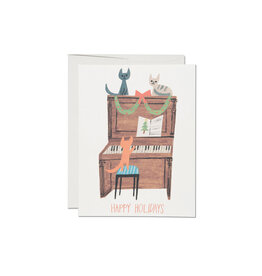 Happy Holidays Kitty Carols Greeting Card