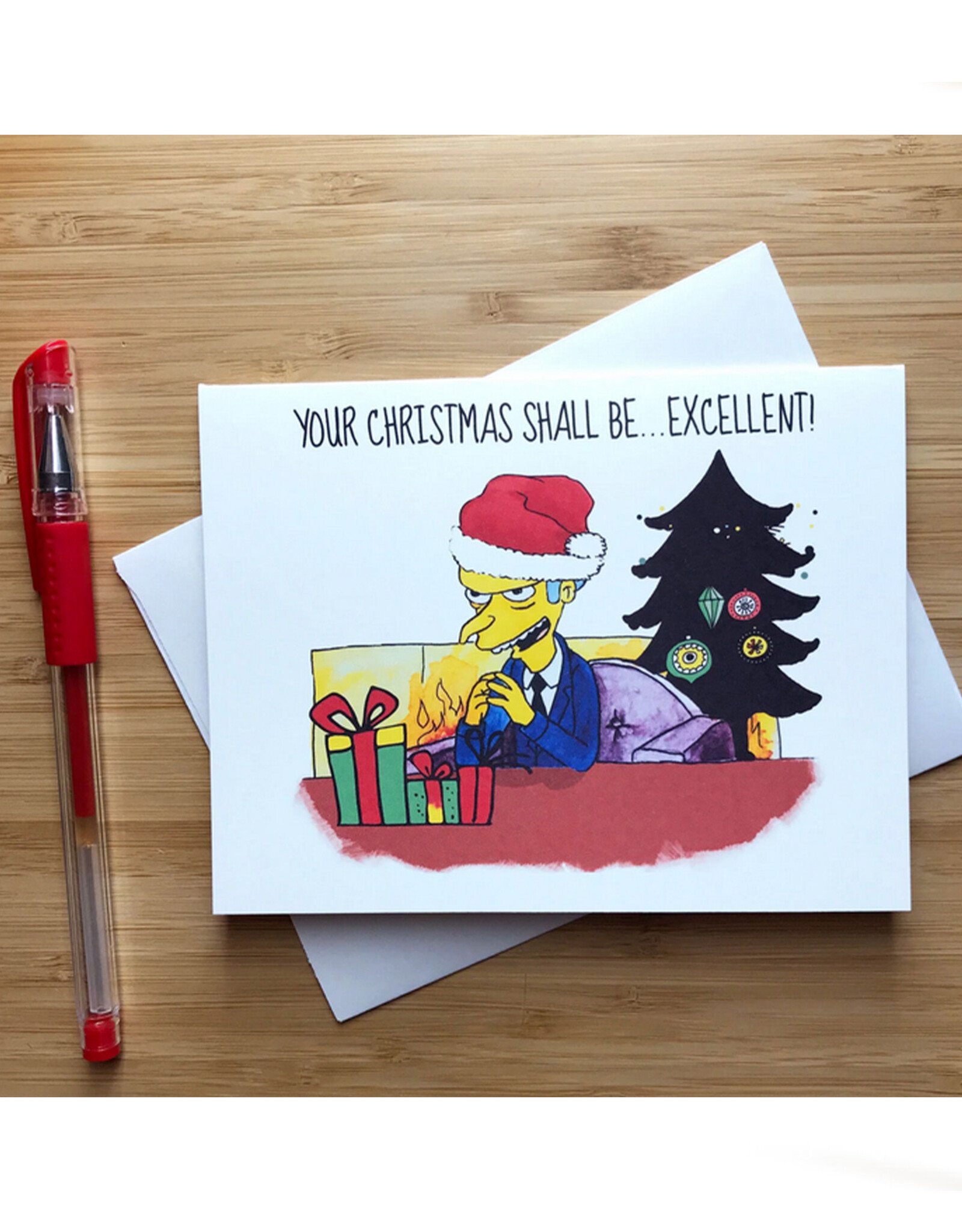 Mr. Burns (The Simpsons) Christmas Greeting Card