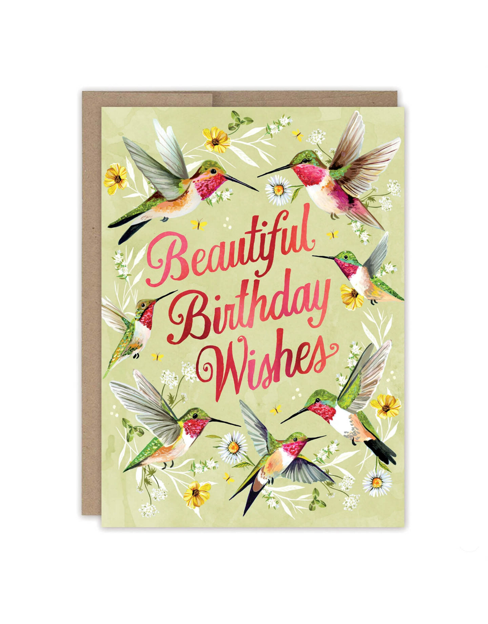 Hummingbirds Beautiful Wishes Greeting Card