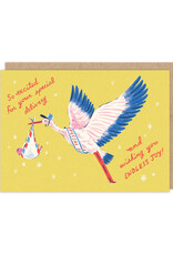 Special Delivery Endless Joy Stork Greeting Card