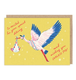 Special Delivery Endless Joy Stork Greeting Card