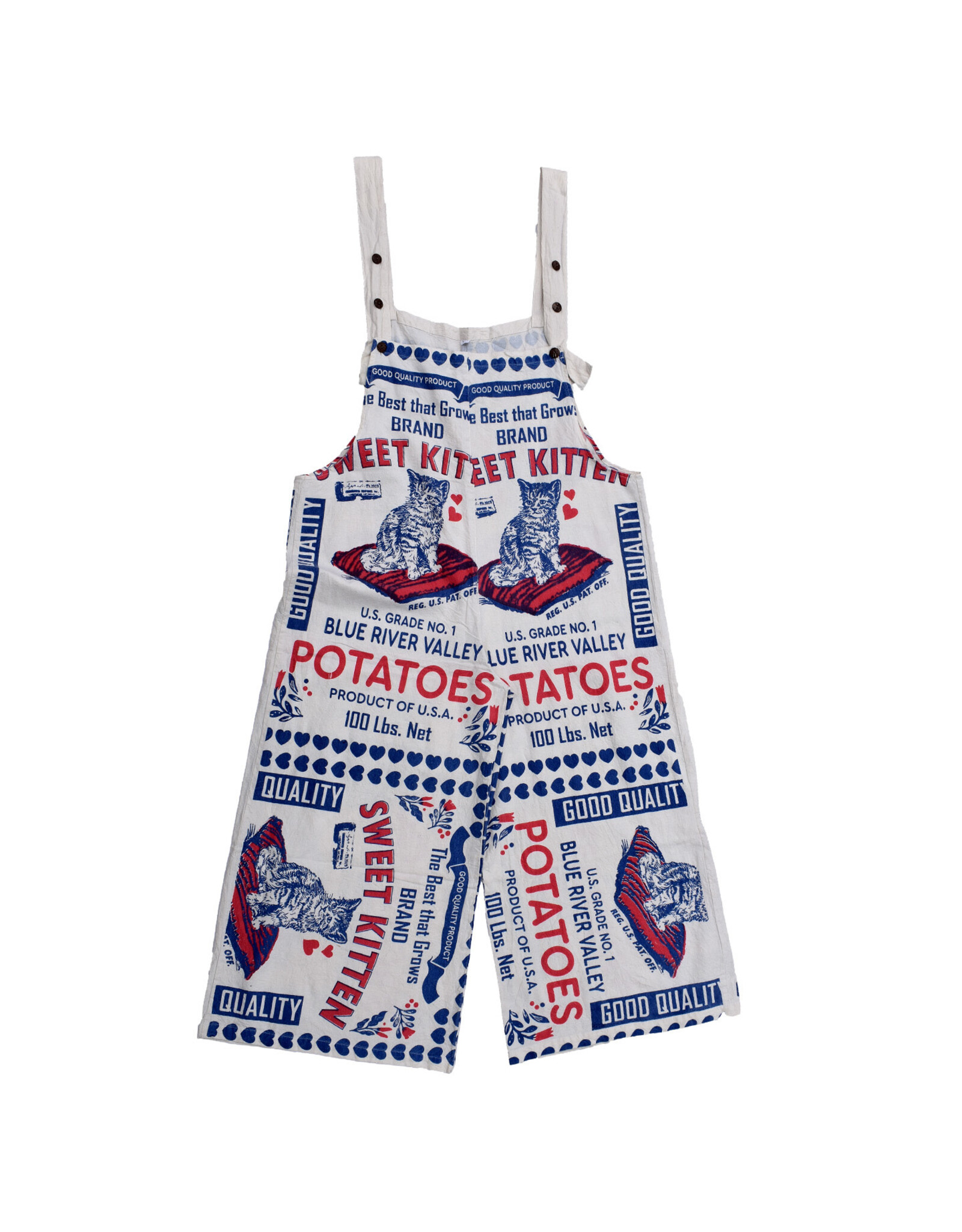 Evergreen Guardian Imports Flour Sack Overalls (One Size) -  Kitten