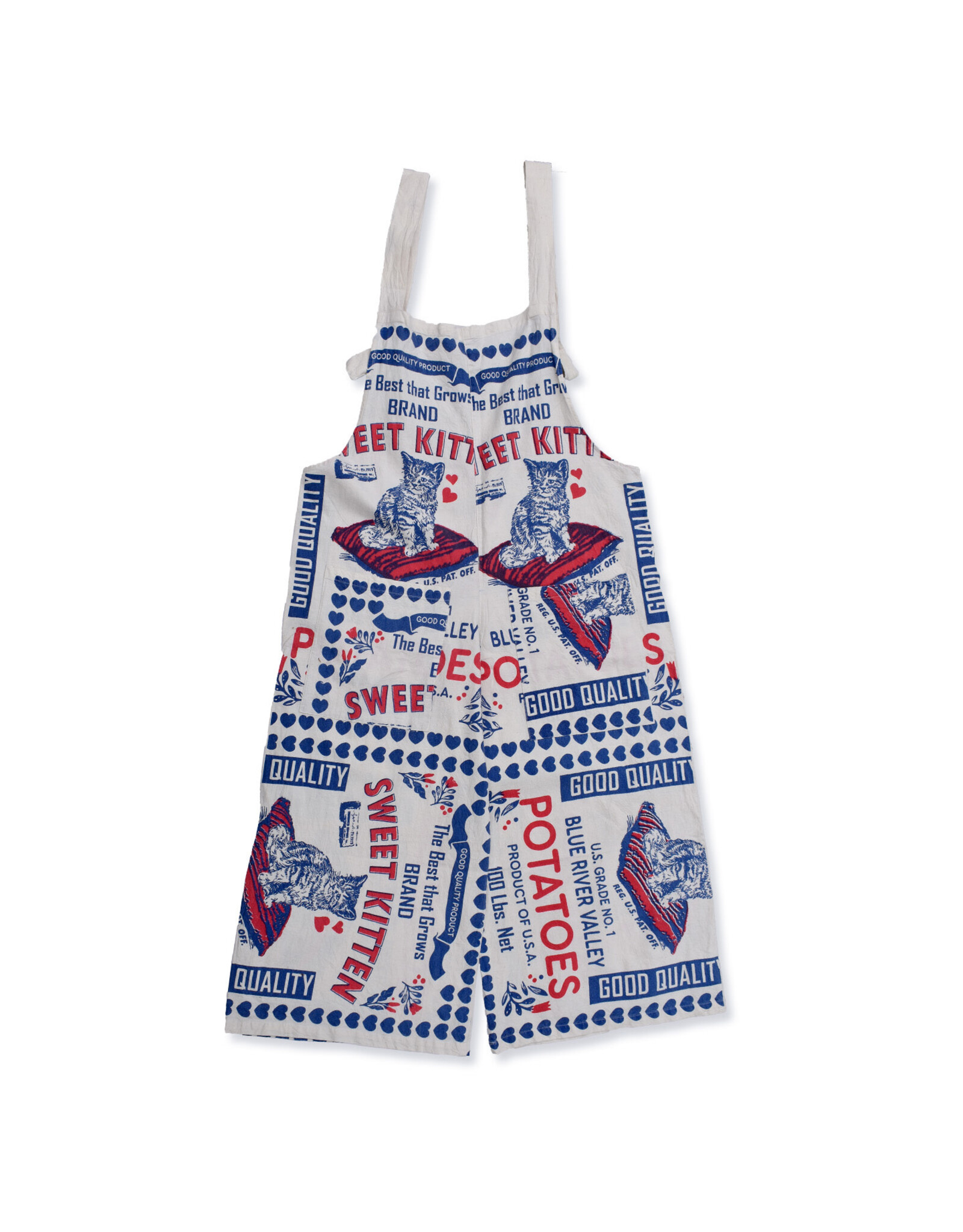 Evergreen Guardian Imports Flour Sack Overalls (One Size) -  Kitten