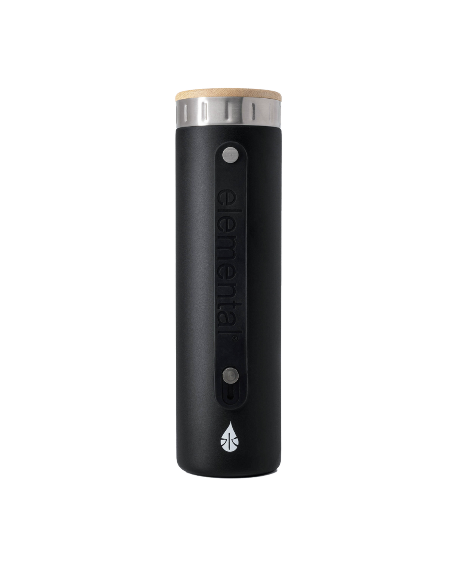 Iconic Matte Black Water Bottle with Strap - 20 oz