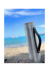 Iconic Brushed Steel Water Bottle with Strap - 20 oz