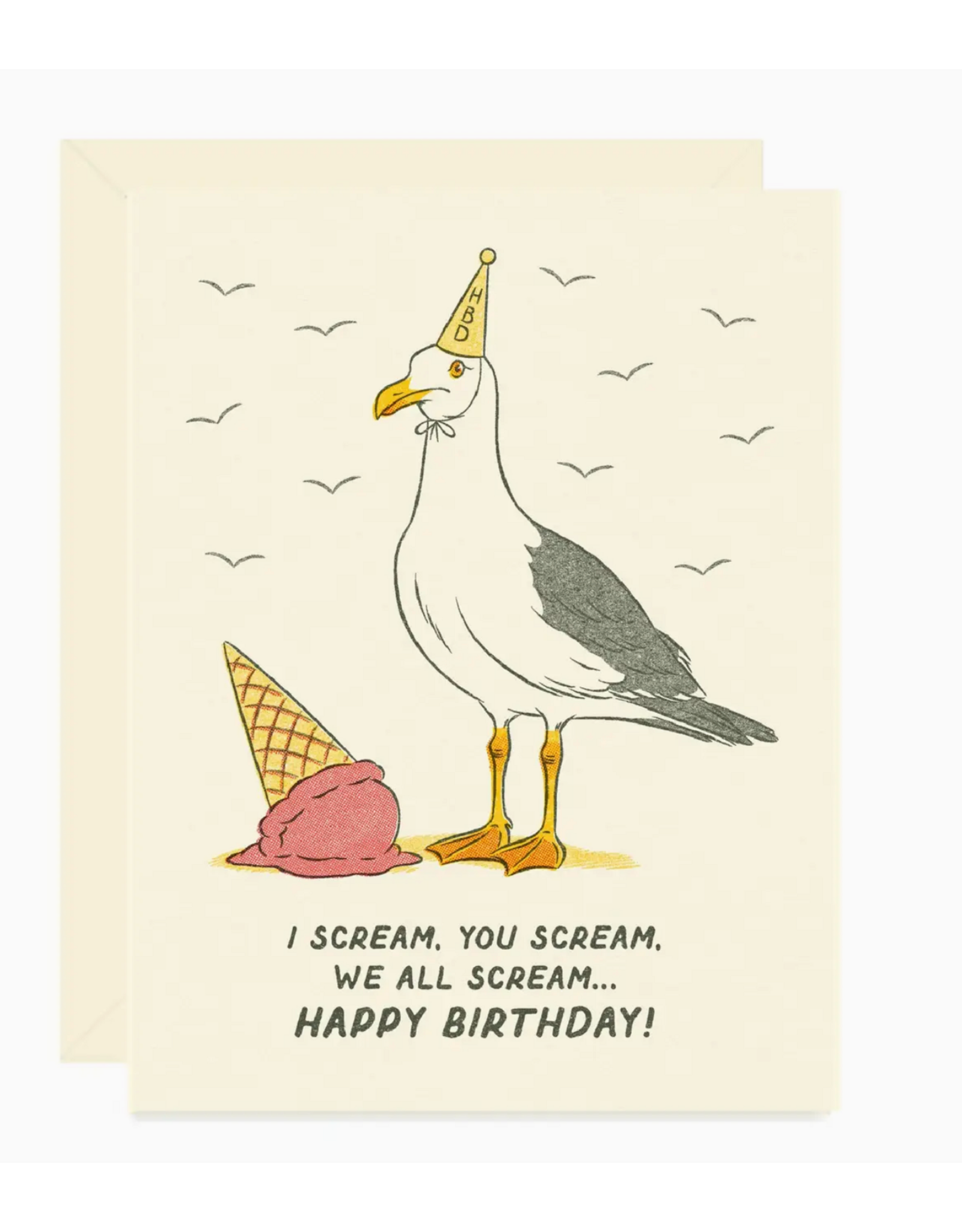 Seagull Ice Cream Birthday Card